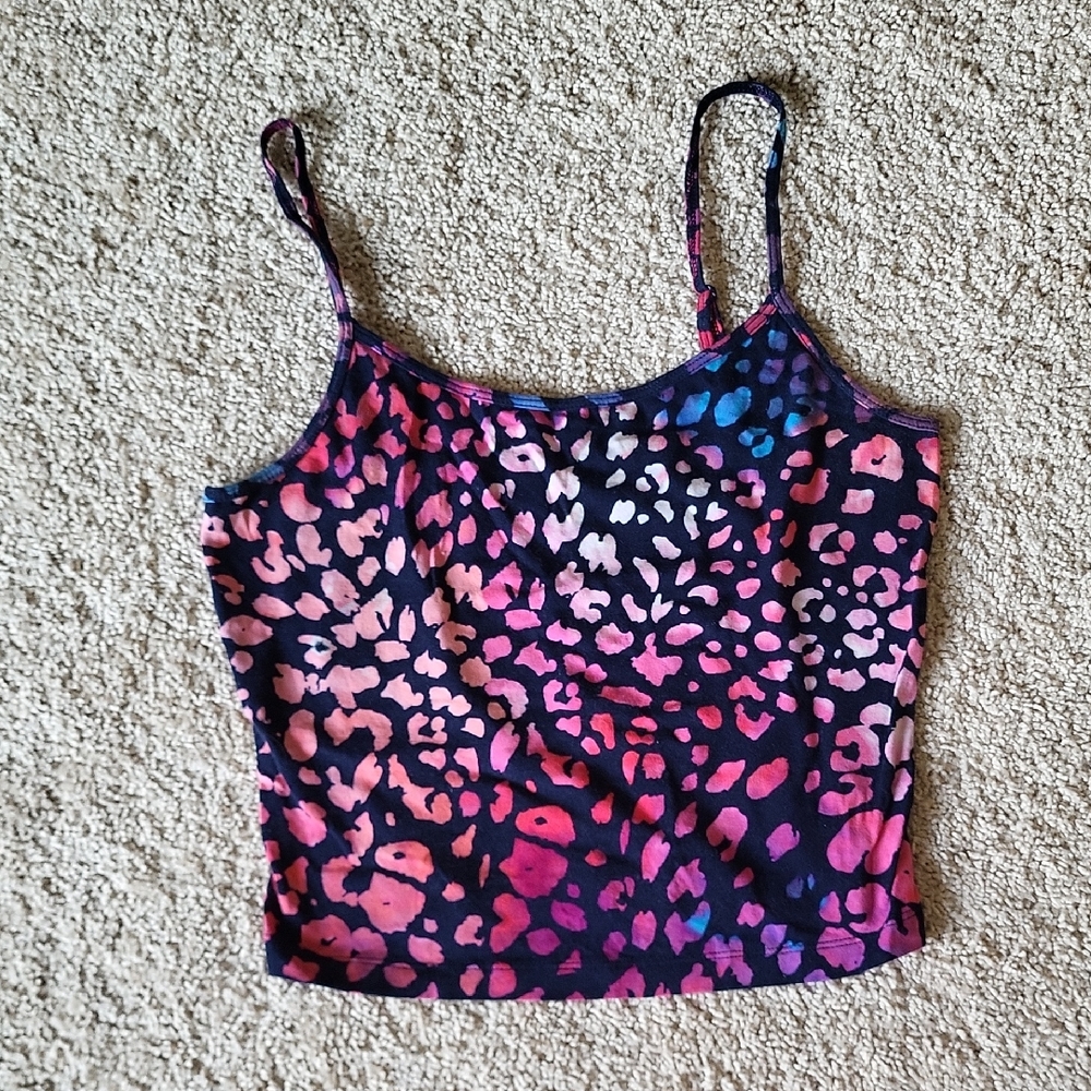 Colorful Cheetah Print Crop Tank